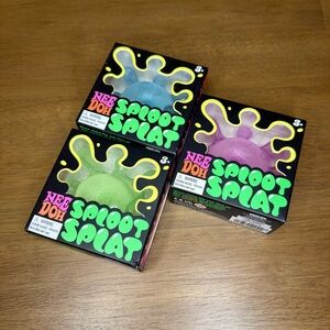 NeeDoh Sploot Splat Stress Balls - Green, Blue, Purple (3 Pack)